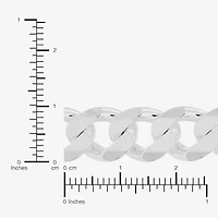 Made in Italy Womens Sterling Silver 22 Inch Curb Chain Necklace