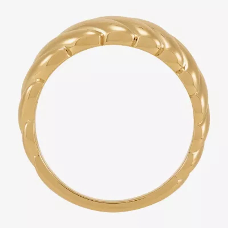 Silver Addiction Womens 11.5MM 14K Gold Over Band