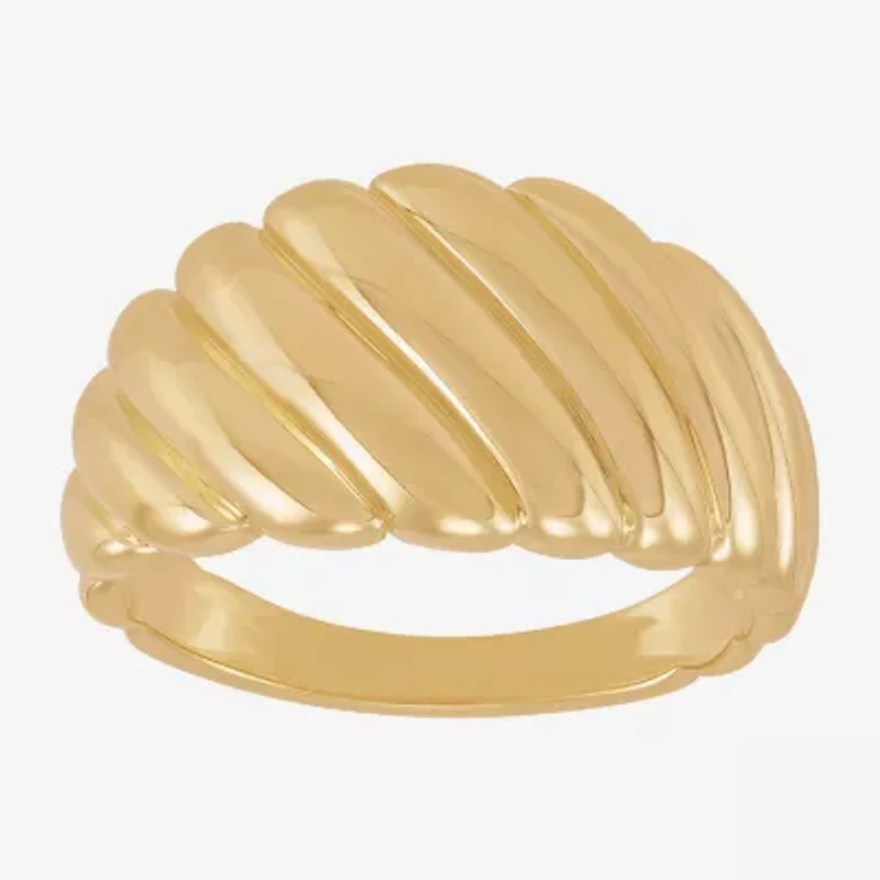 Silver Addiction Womens 11.5MM 14K Gold Over Band