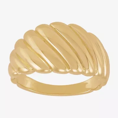 Silver Addiction Womens 11.5MM 14K Gold Over Band