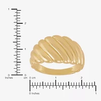 Silver Addiction Womens 11.5MM 14K Gold Over Band