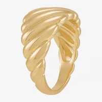 Silver Addiction Womens 11.5MM 14K Gold Over Band