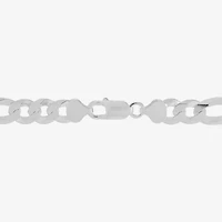 Made in Italy Mens Sterling Silver 9 Inch Solid Figaro Chain Bracelet