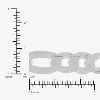Made in Italy Mens Sterling Silver 9 Inch Solid Figaro Chain Bracelet