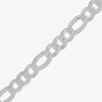 Made in Italy Mens Sterling Silver 9 Inch Solid Figaro Chain Bracelet