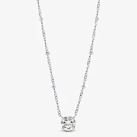 Diamonart Womens Sterling Silver Round 18 Inch Pendant Necklace