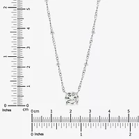 Diamonart Womens Sterling Silver Round 18 Inch Pendant Necklace