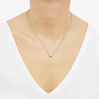 Diamonart Womens Sterling Silver Round 18 Inch Pendant Necklace