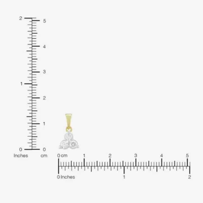 (H-I / Si1) Womens 1/4 CT. T.W. Lab Grown White Diamond 14K Gold Over Silver Round 18 Inch Pendant Necklace