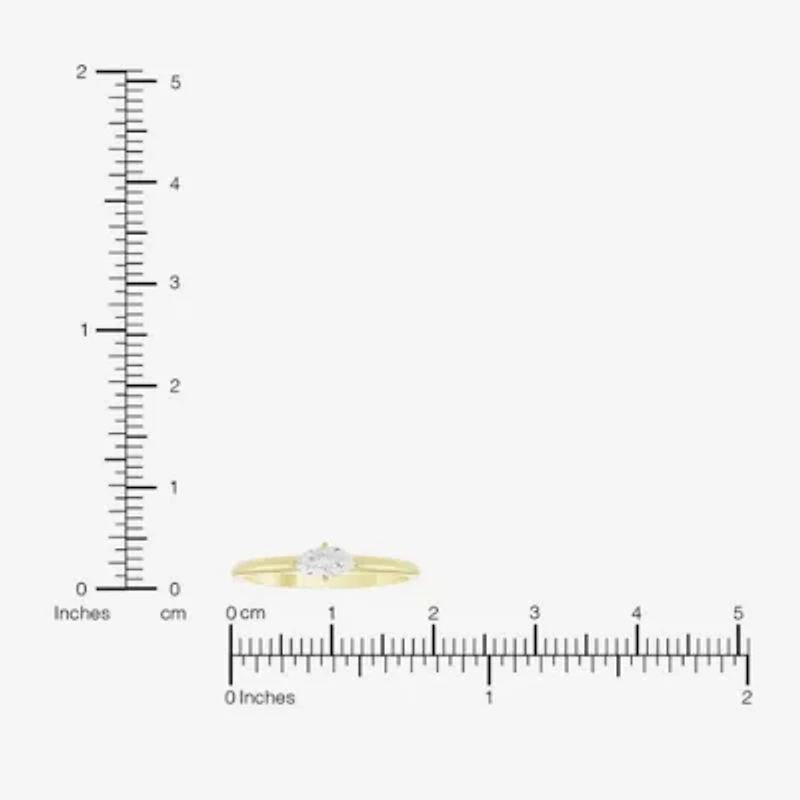 (H-I, Si1) Womens 1/5 CT. Lab Grown Yellow Diamond 14K Gold Over Silver Marquise Solitaire Cocktail Ring