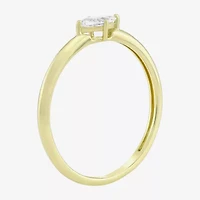 (H-I, Si1) Womens 1/5 CT. Lab Grown Yellow Diamond 14K Gold Over Silver Marquise Solitaire Cocktail Ring