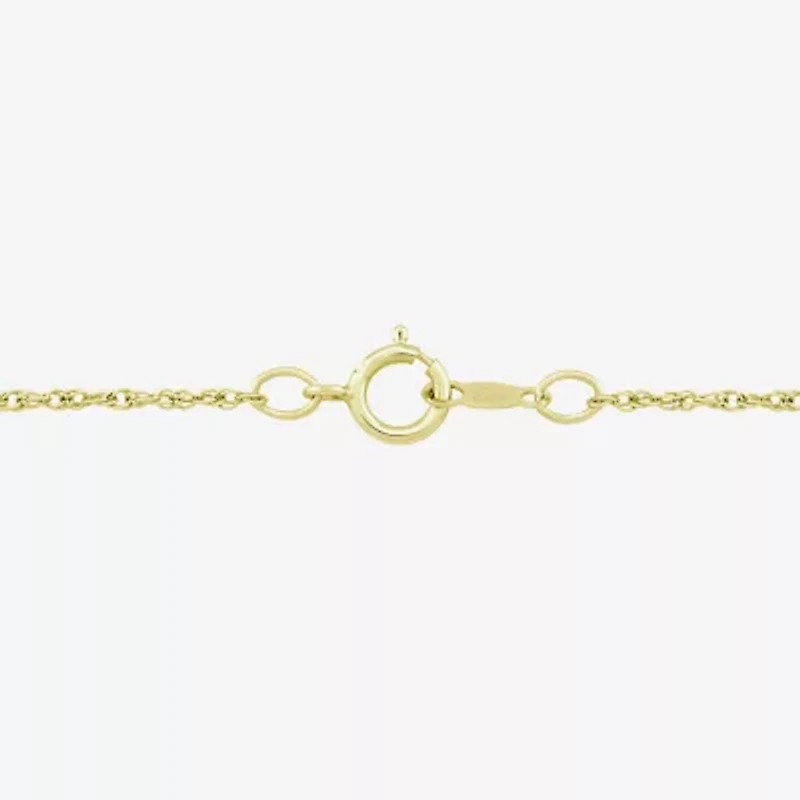 (H-I, Si1) Womens 1/6 CT. T.W. Lab Grown White Diamond 14K Gold Over Silver Heart 18 Inch Pendant Necklace