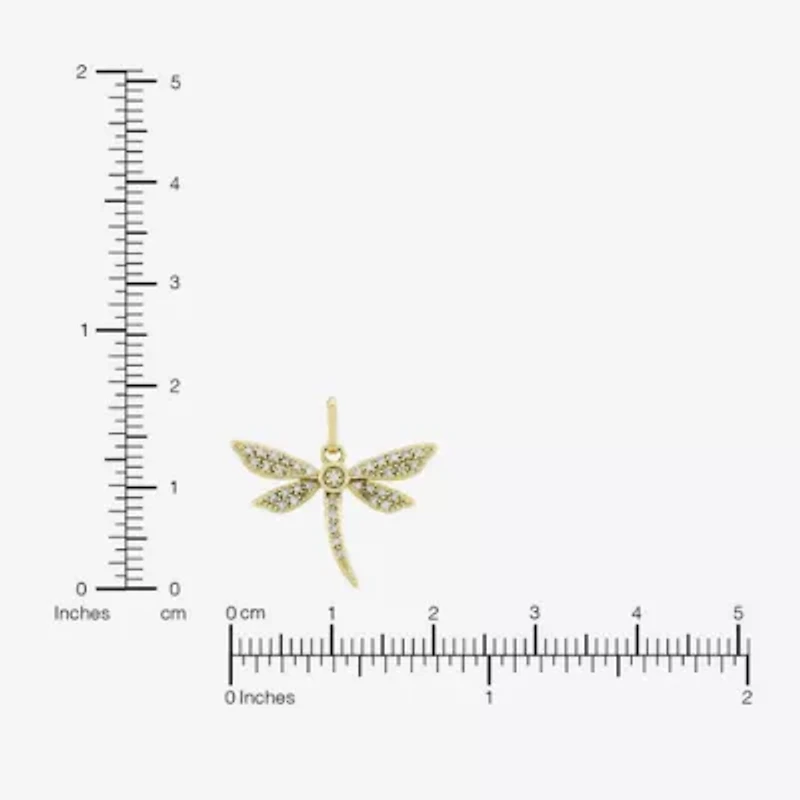 (H-I / Si1) Womens 1/10 CT. T.W. Lab Grown White Diamond 14K Gold Over Silver 18 Inch Pendant Necklace