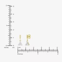 (H-I / Si1) Womens 1/4 CT. T.W. Lab Grown White Diamond 14K Gold Over Silver Drop Earrings