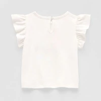 Okie Dokie Baby Girls Round Neck Short Sleeve Regular Fit Graphic T-Shirt