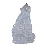 18.5'' Lighted Commercial Grade Acrylic Polar Bear Christmas Display Decoration