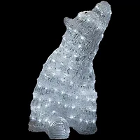 18.5'' Lighted Commercial Grade Acrylic Polar Bear Christmas Display Decoration