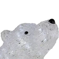 18.5'' Lighted Commercial Grade Acrylic Polar Bear Christmas Display Decoration