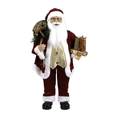 36'' Holly Berry Santa Claus with Presents and Gift Bag Christmas Figure