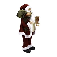 36'' Holly Berry Santa Claus with Presents and Gift Bag Christmas Figure