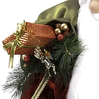 36'' Holly Berry Santa Claus with Presents and Gift Bag Christmas Figure