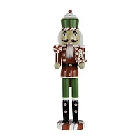 Northlight 15" Peppermint Candy Nutcracker Wood Christmas Nutcracker
