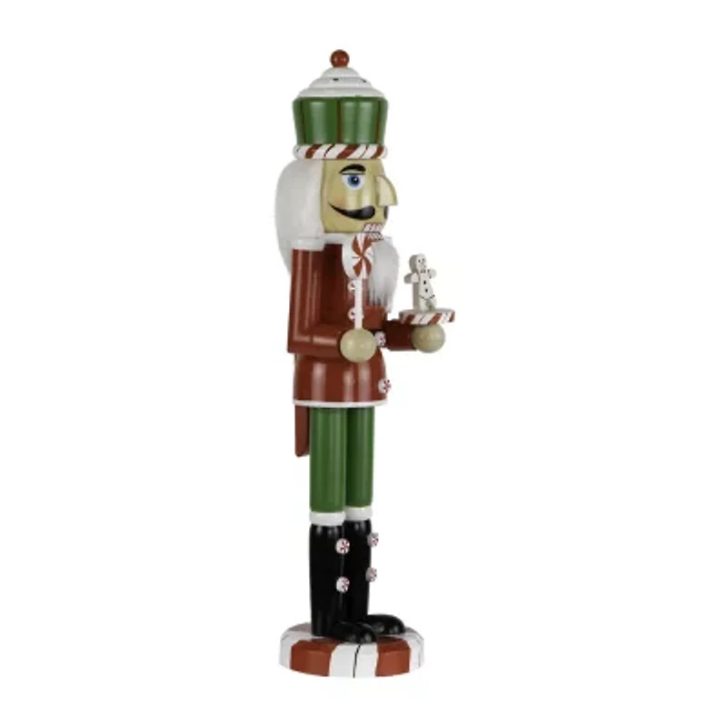 Northlight 15" Peppermint Candy Nutcracker Wood Christmas Nutcracker