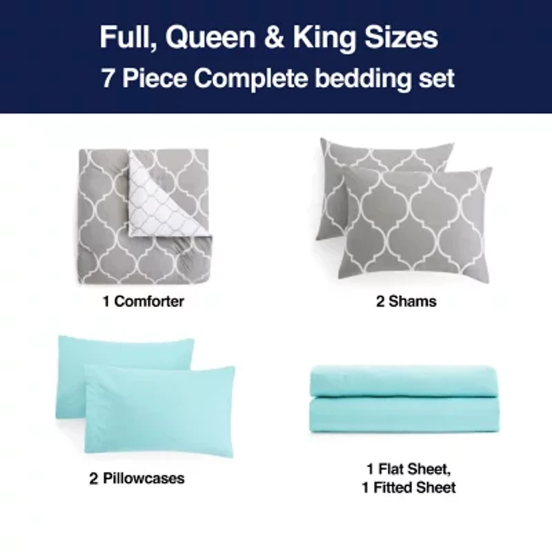 Home Expressions Nora Ogee Complete Bedding Set with Sheets