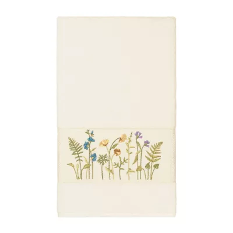 Linum Home Textiles Serenity Embellished Floral Bath Towel