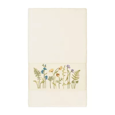 Linum Home Textiles Serenity Embellished Floral Bath Towel