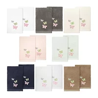 Linum Home Textiles Mariposa 2-pc. Embellished Fingertip Towel