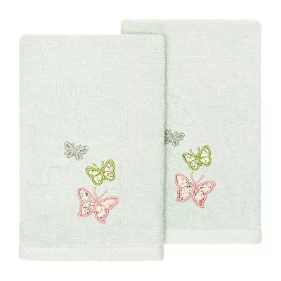 Linum Home Textiles Mariposa 2-pc. Embellished Fingertip Towel