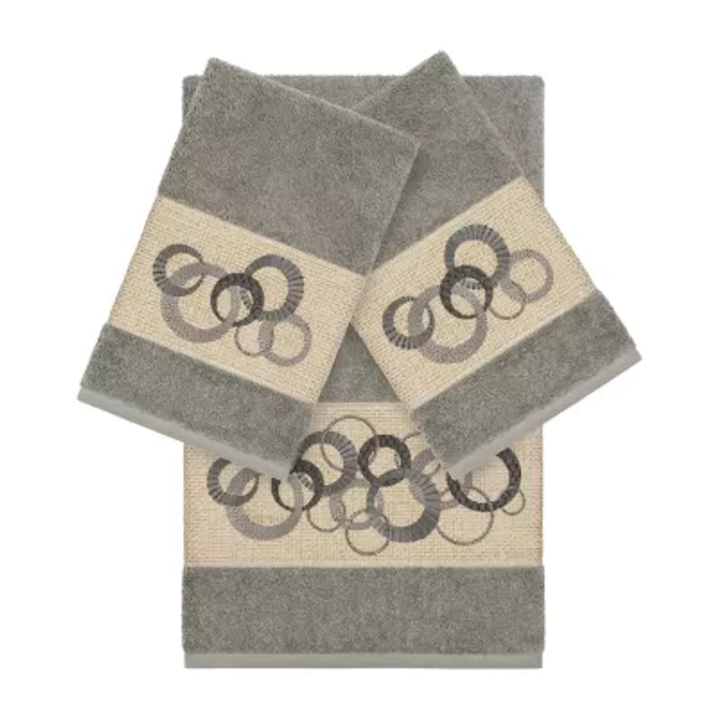 Linum Home Textiles Annabelle Embellished 3-pc. Bath Towel Set