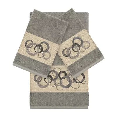 Linum Home Textiles Annabelle Embellished 3-pc. Bath Towel Set