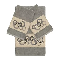 Linum Home Textiles Annabelle Embellished 3-pc. Bath Towel Set