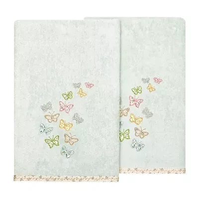 Linum Home Textiles Mariposa Embellished 2-pc. Bath Towel Set