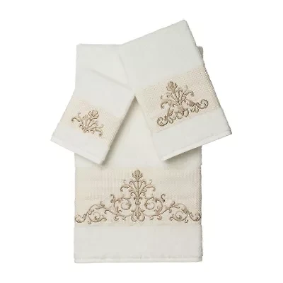 Linum Home Textiles Scarlet Embellished 3-pc. Bath Towel Set