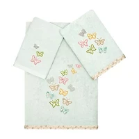 Linum Home Textiles Mariposa Embellished 3-pc. Bath Towel Set