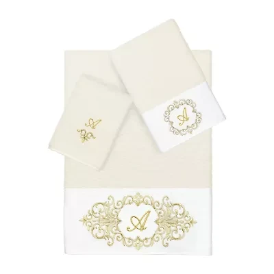 Linum Home Textiles Monica Gold Embellished 3-pc. Bath Towel Set