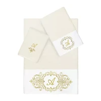 Linum Home Textiles Monica Gold Embellished 3-pc. Bath Towel Set