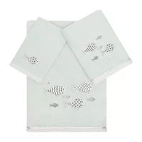 Linum Home Textiles Figi Embellished 3-pc. Bath Towel Set