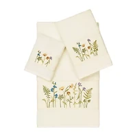 Linum Home Textiles Serenity Embellished 3-pc. Bath Towel Set