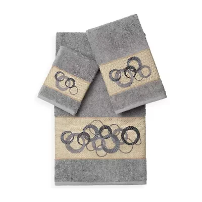 Linum Home Textiles Annabelle Embellished 3-pc. Bath Towel Set