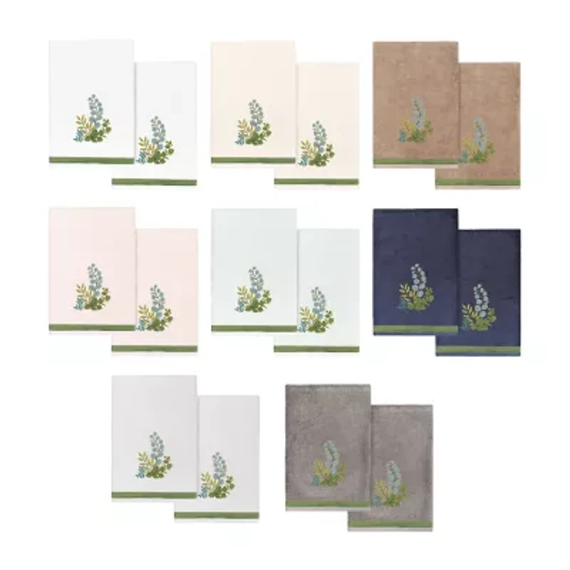 Linum Home Textiles Botanica Embellished 2-pc. Bath Towel Set