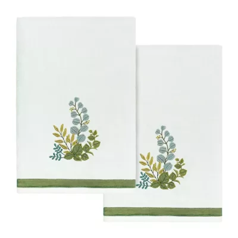 Linum Home Textiles Botanica Embellished 2-pc. Bath Towel Set