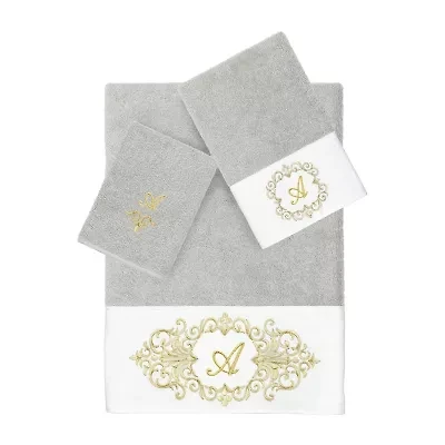 Linum Home Textiles Monica Gold Embellished 3-pc. Bath Towel Set