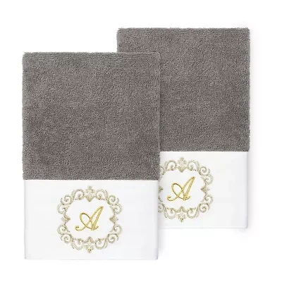 Linum Home Textiles Monica Gold Embellished 2-pc. Hand Towel