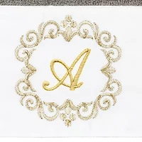 Linum Home Textiles Monica Gold Embellished 2-pc. Hand Towel