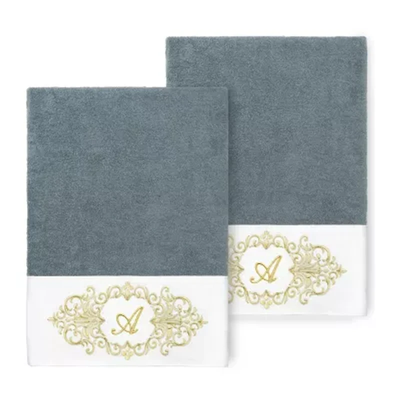 Linum Home Textiles Monica Gold Embellished 2-pc. Bath Towel Set