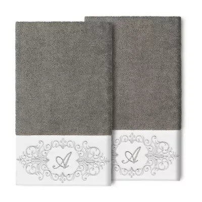 Linum Home Textiles Monica Silver Embellished -pc. Bath Towel Set